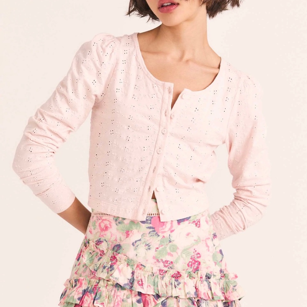 NWOT LOVESHACKFANCY CARDIGAN M